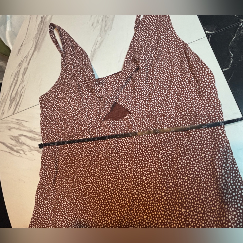 Abercrombie & Fitch Vintage Abercrombie & Fitch Women's Polka Slide Slit Dress - Picture 9 of 15